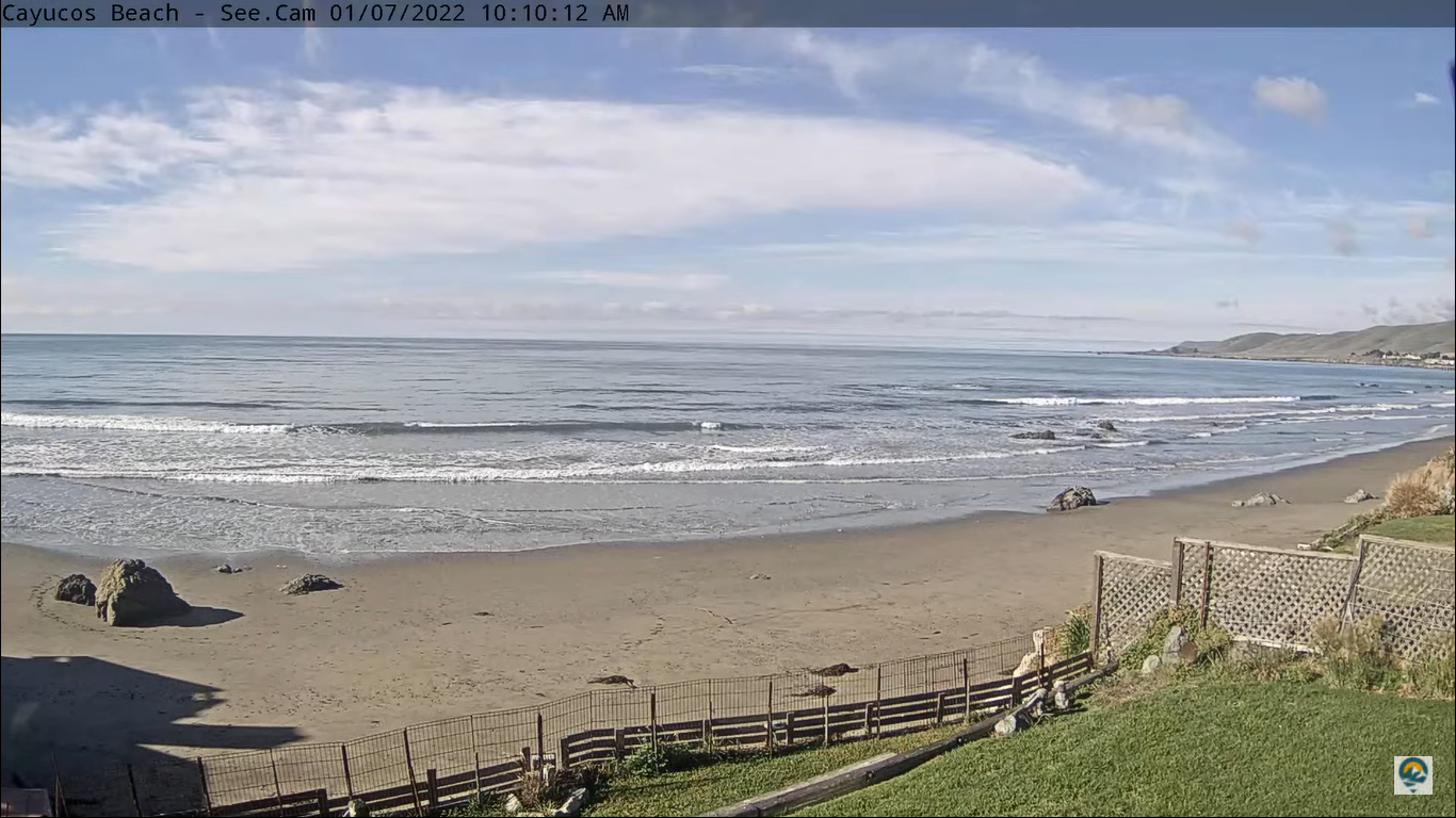 Cayucos Beach Live Cam – Morro Bay Yacht Club – CA, USA