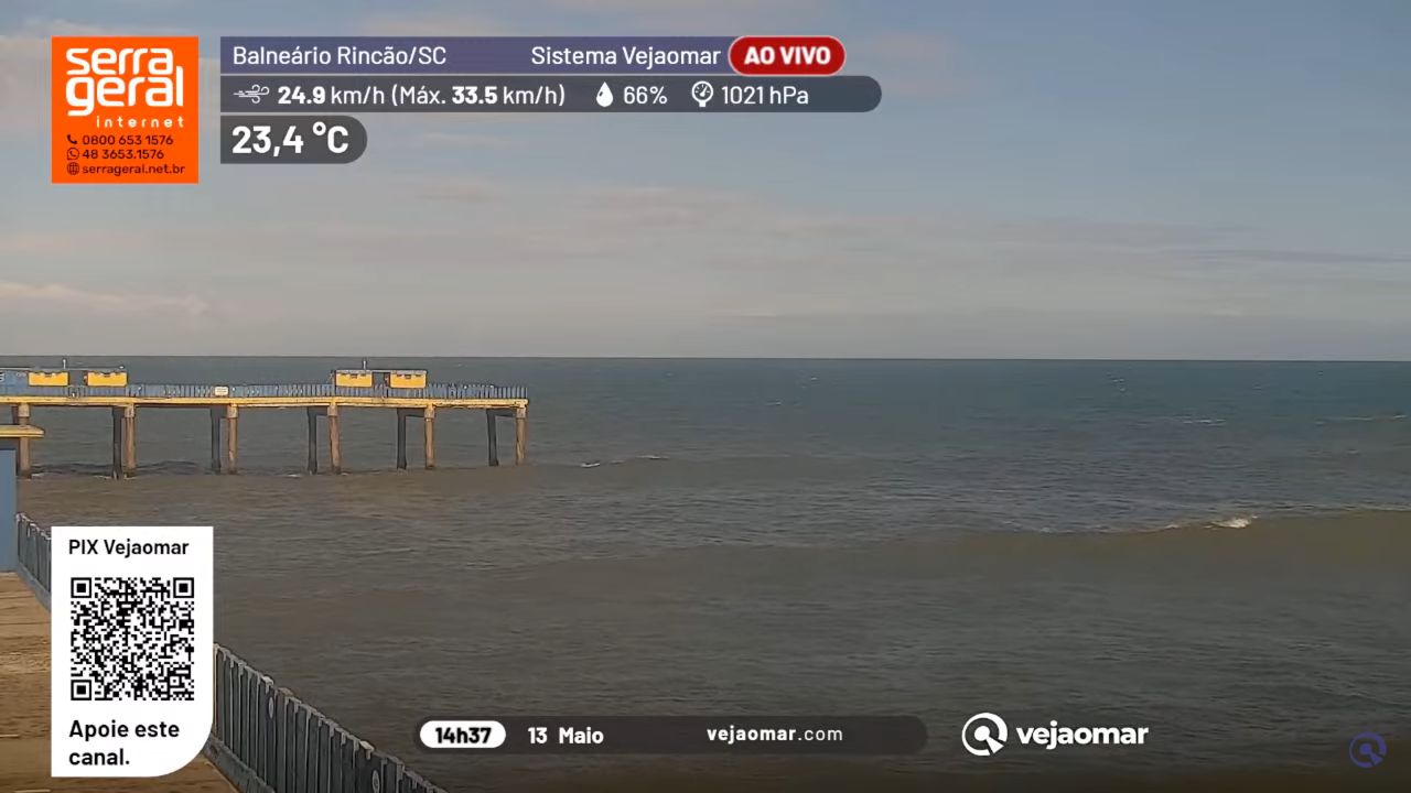 Balneário Rincão Beach Live Webcam – Santa Catarina