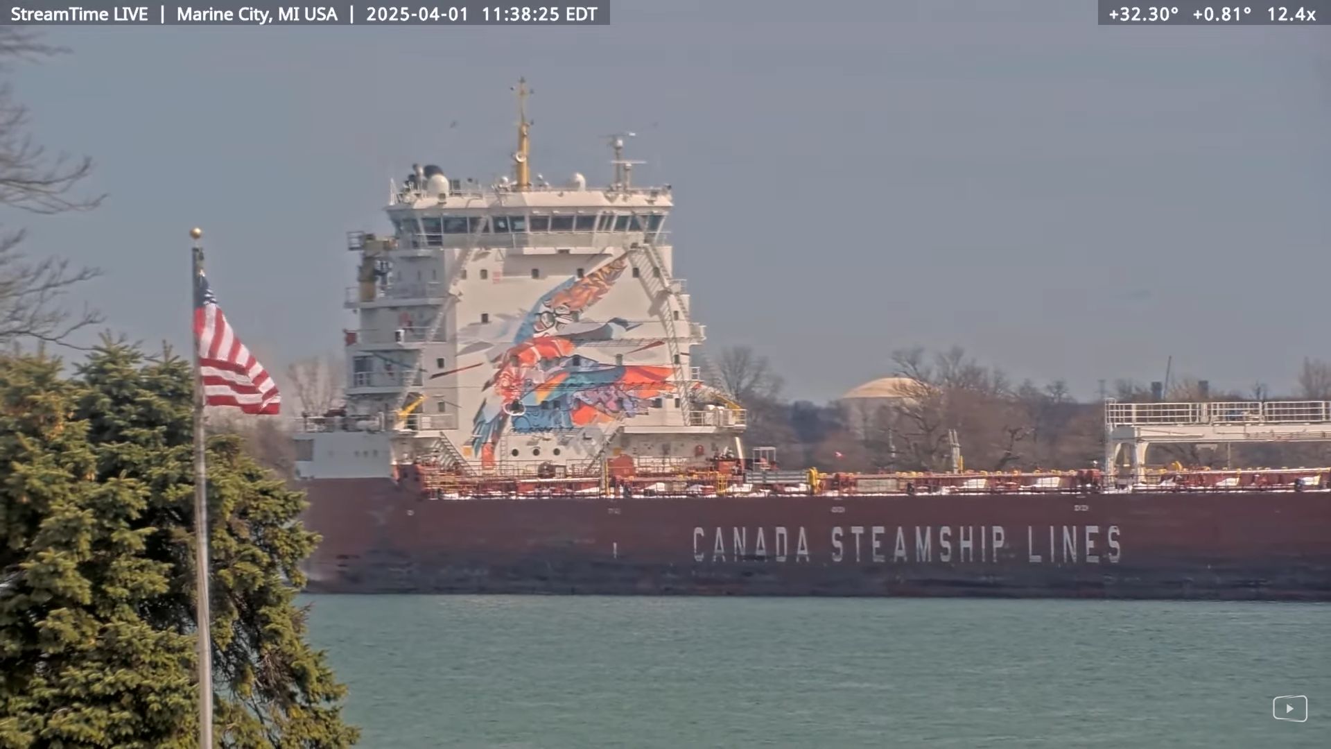 Great Lakes Live Webcam Marine City, Michigan