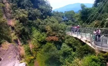 New Xiaowulai Skywalk Over Waterfall, Taiwan, China Live Webcam