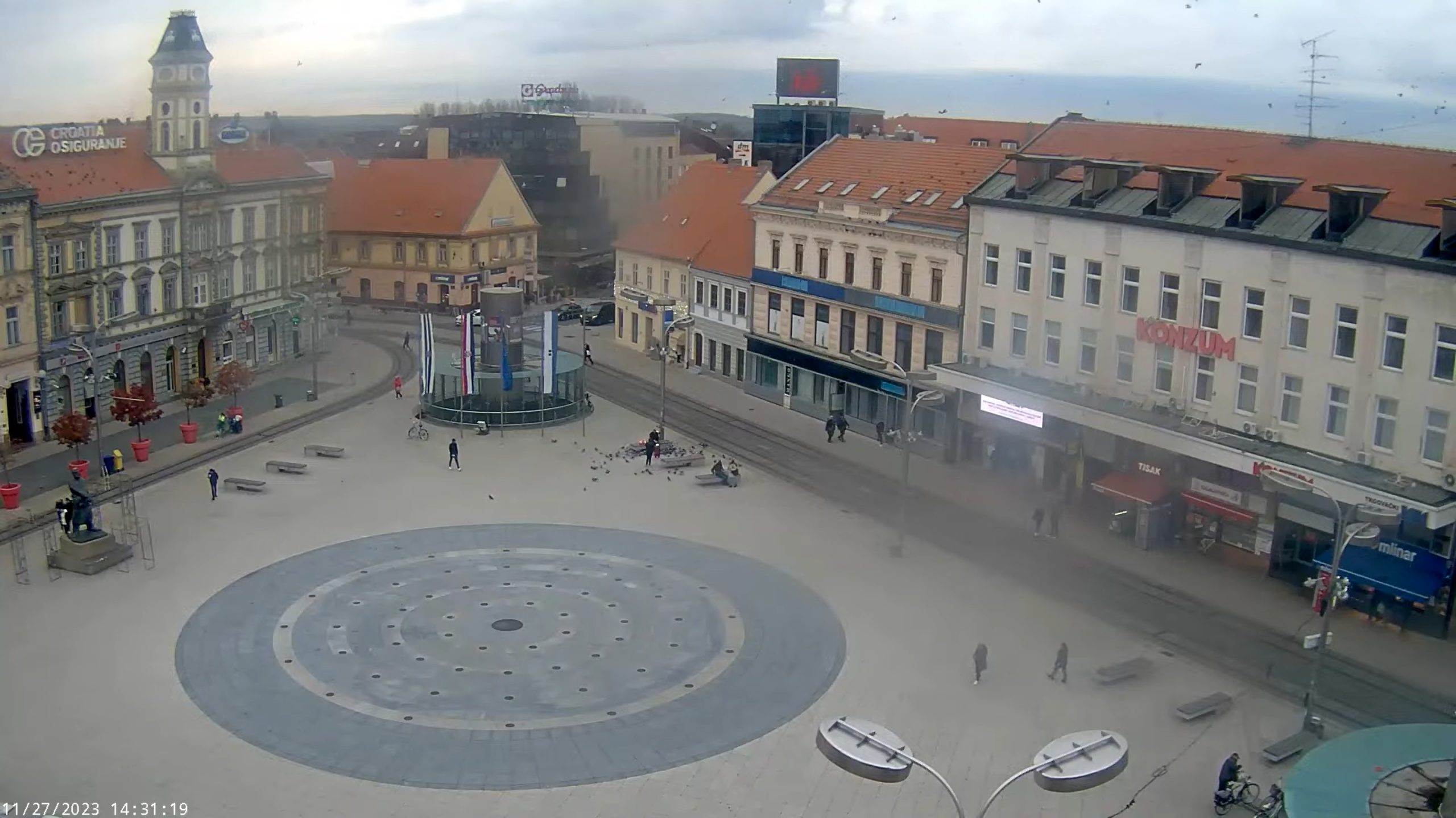Live Webcam Ante Starčevića Square, Osijek