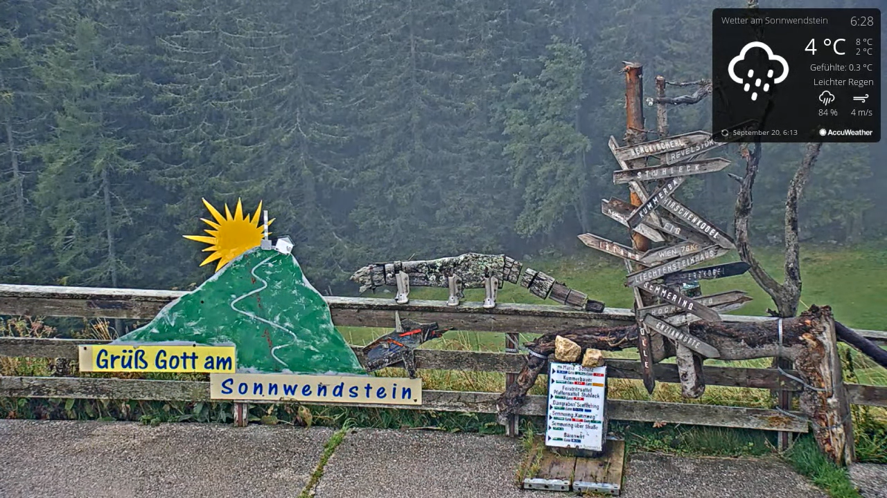 Webcam Sonnwendstein – Pollereshütte | Göstritz, Austria