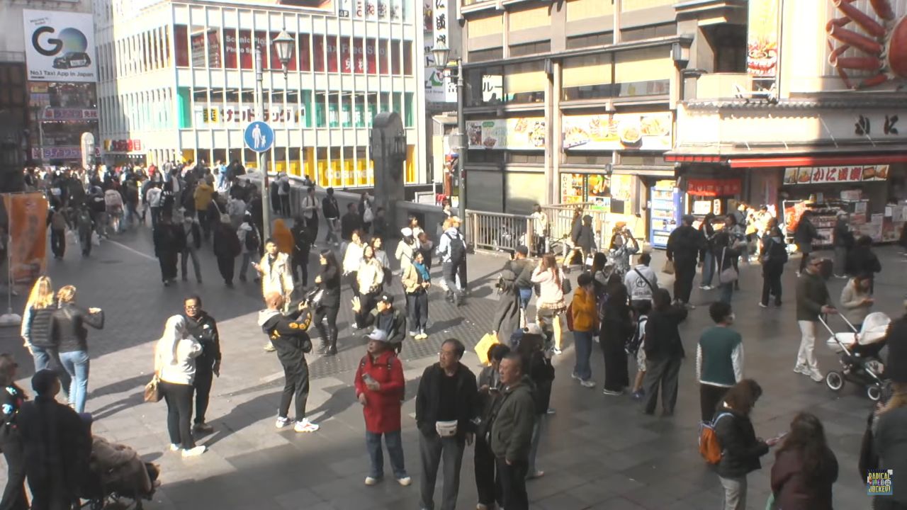 Dotonbori Area of Osaka, Japan Live Webcam