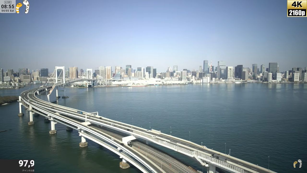Live Traffic Webcam – Rainbow Bridge Tokyo, Japan