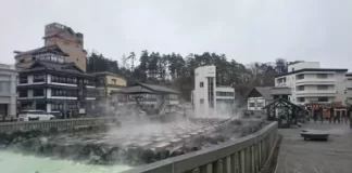 New Japan Hot Spring Yubatake Panorama Live Webcam 2