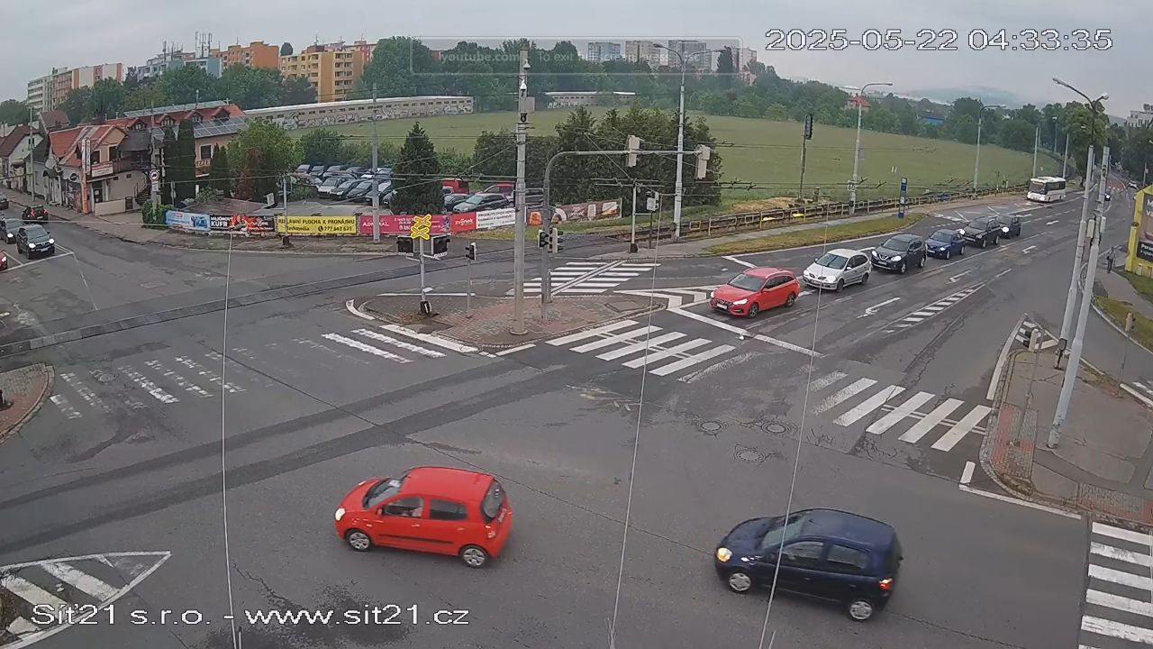 Live Webcam Kvítkovice Crossroads – Otrokovice, Czechia