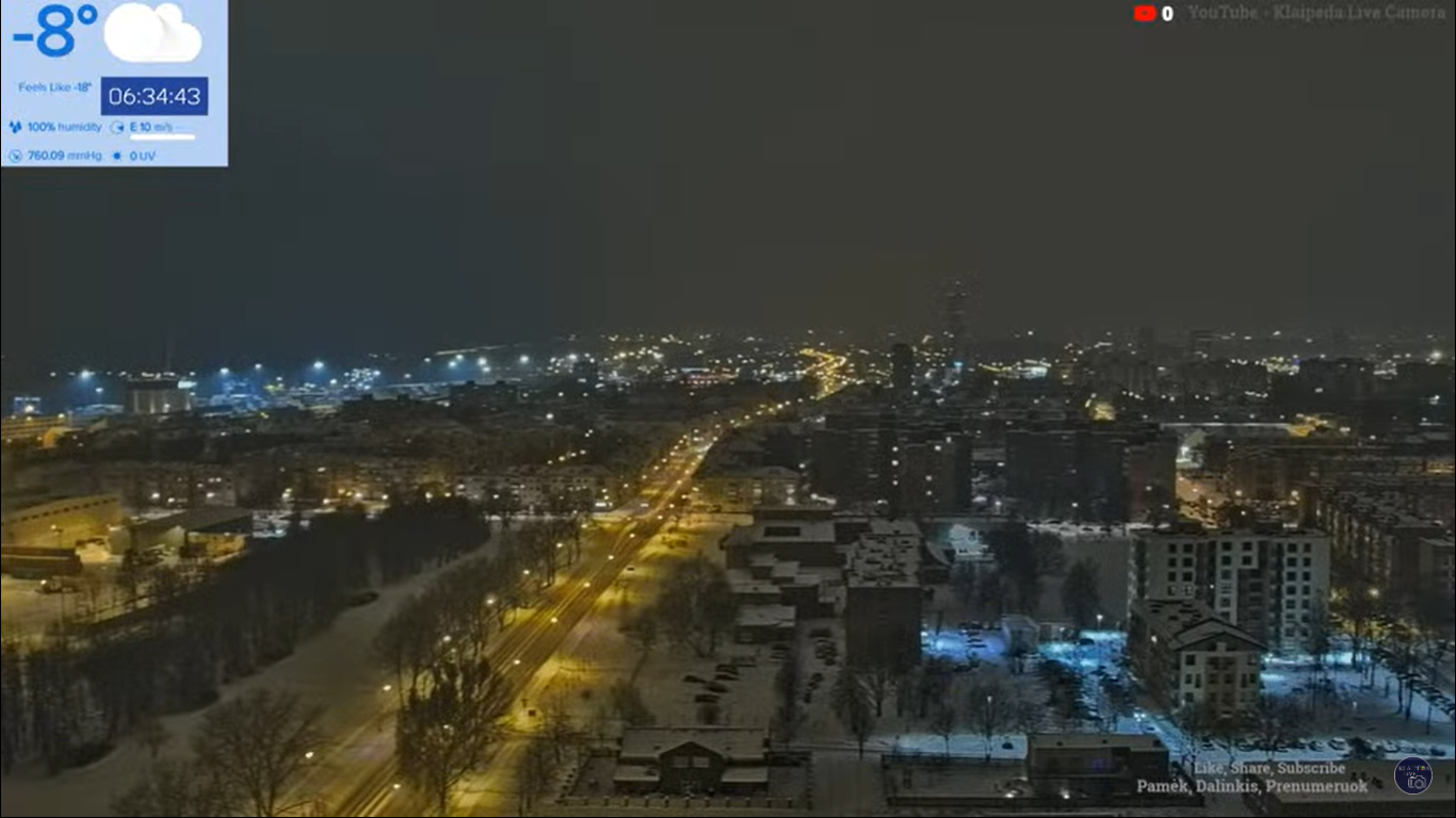 Live Webcam Klaipeda, Lithuania – City View