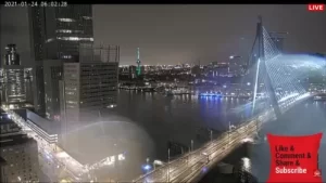 Erasmus Bridge New Live Stream Webcam Rotterdam, Netherlands