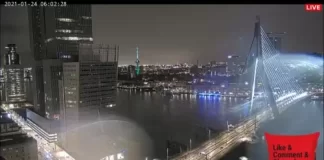 Erasmus Bridge New Live Stream Webcam Rotterdam, Netherlands