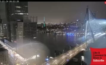 Erasmus Bridge New Live Stream Webcam Rotterdam, Netherlands