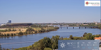 Perth Australia Swan River Live Cam - St John Of God Mt Lawley