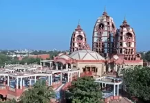 New Iskcon Temple Live Stream Webcam Delhi, India