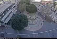 New Morosini Lions Fountain Live Stream Cam Greece