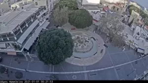 New Morosini Lions Fountain Live Stream Cam Greece