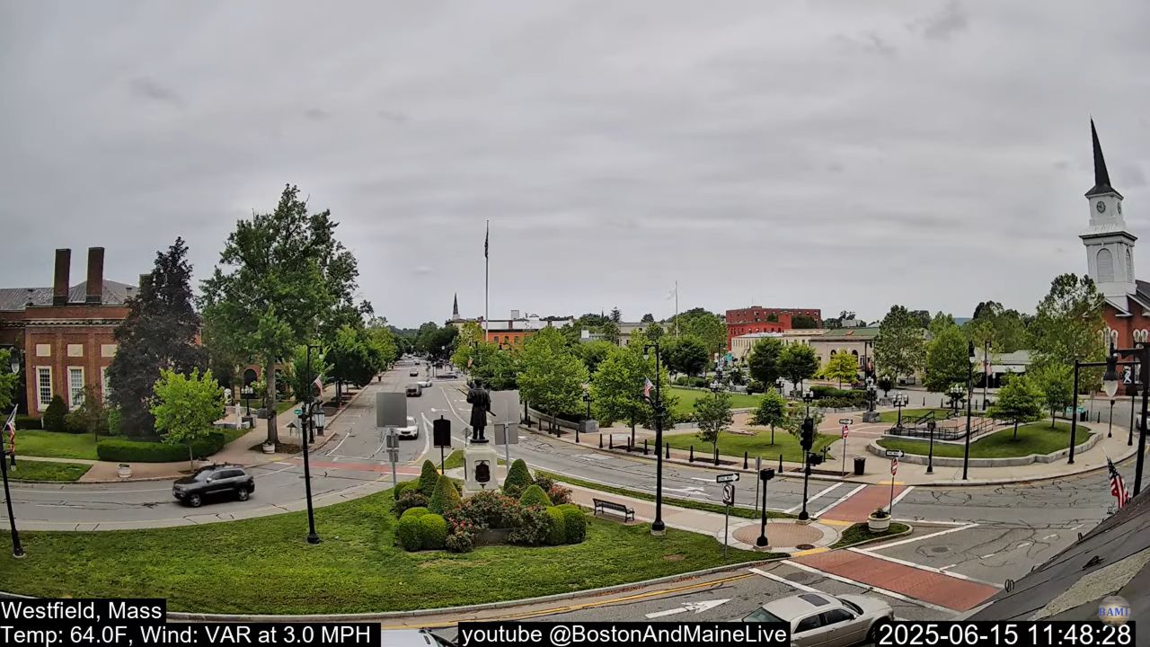 Live Webcam Park Square Westfield, Massachusetts