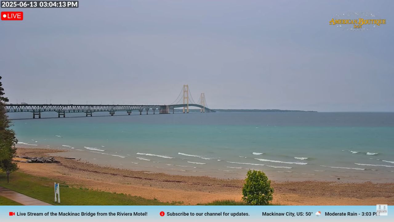 Live Webcam Mackinac Bridge – Mackinaw City, MI