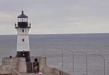 Duluth North Pier Lighthouse Live Webcam Stream New Minnesota