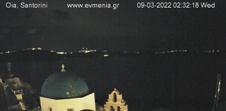 Blue Domed Church Santorini - Live Webcam - Ola, Greece