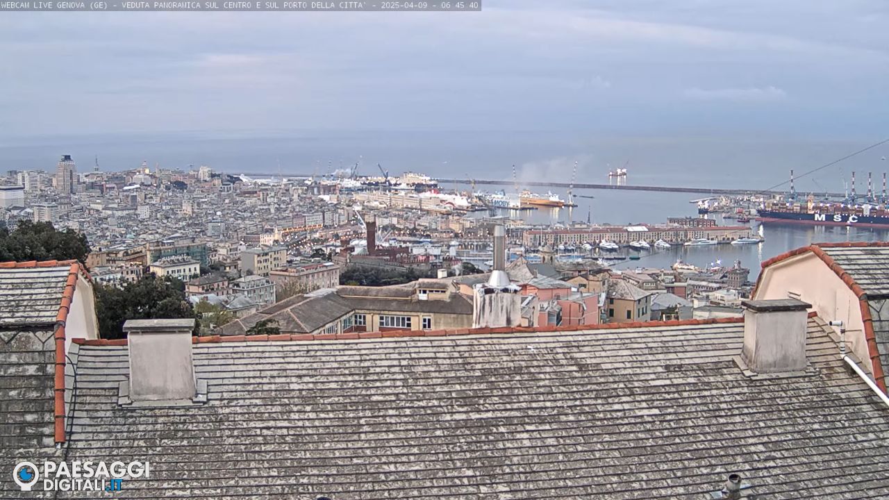 Webcam Genova, Port and City Center