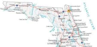 A Map Of Cities Florida