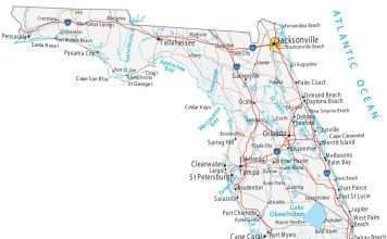 A Map Of Cities Florida