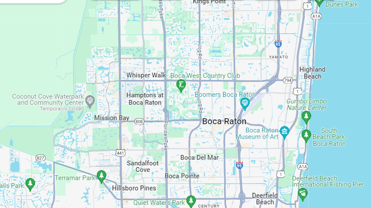 Map Boca Raton Florida
