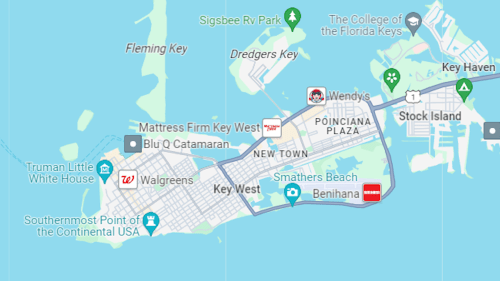 City of Key West Map Florida