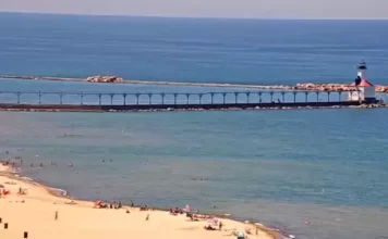 Michigan City East Pierhead Lighthouse Live Webcam