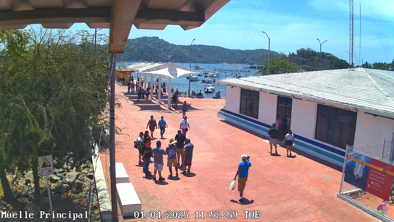 Live Webcam Muelle Principal – Zihuatanejo, Guerrero, Mexico