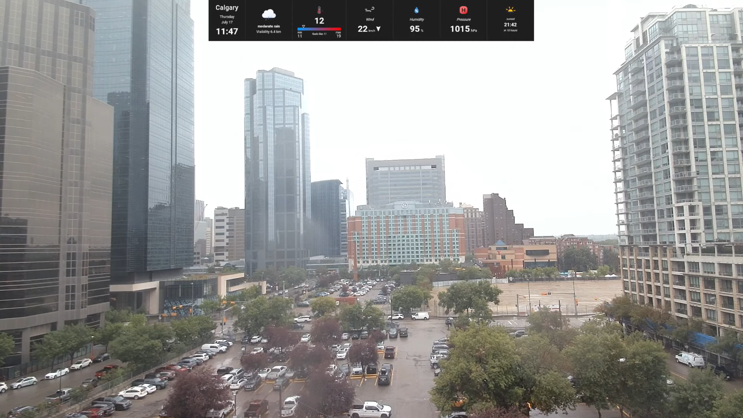 Live Webcam Eau Claire – Calgary, Alberta, Canada