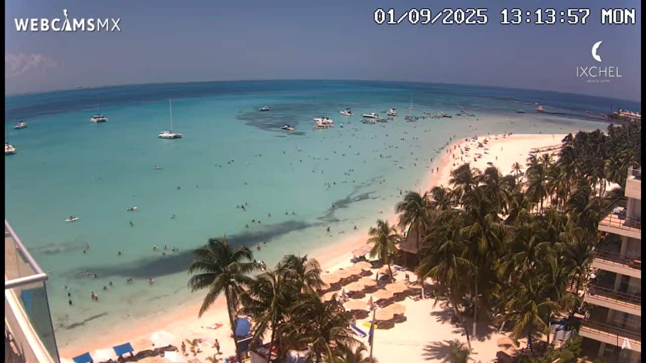Ixchel Beach Hotel Webcam – Isla Mujeres, Quintana Roo, MX